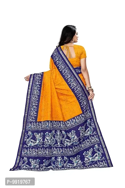 SGM Women's Paithani Art Silk Saree With Blouse Piece (1112_Yellow, Blue)-thumb2