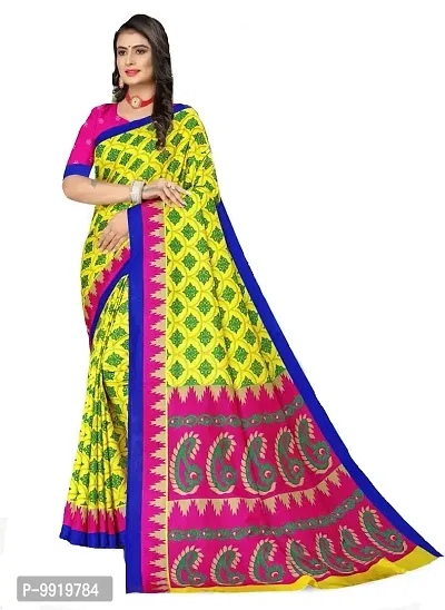 SGM PRINTED ART SILK FASHION SAREE-thumb0