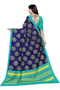 Vimla Women's Blue Malgudi Art Silk Uniform Saree with Blouse (6839)-thumb2