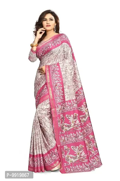 AJS Women's Handloom Raw Silk Saree (rhytm1102a_Multicolour)