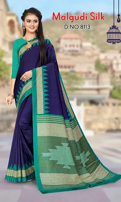 Elegant Art Silk Saree with Blouse piece For Women