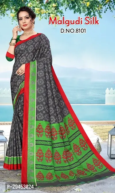 Elegant Multicoloured Art Silk Saree with Blouse piece For Women