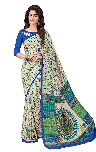 Stylish Linen Saree with Blouse piece For Women