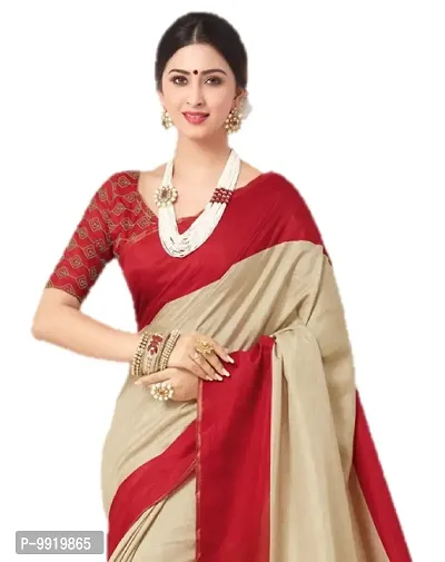 Sgm Silk Cotton Blend Banarasi Saree (SL4_Red)-thumb3