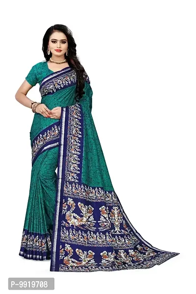 SGM Women's Paithani Art Silk Saree With Blouse Piece(1101_Green)