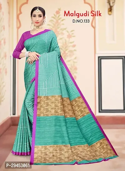 Elegant Multicoloured Art Silk Saree with Blouse piece For Women