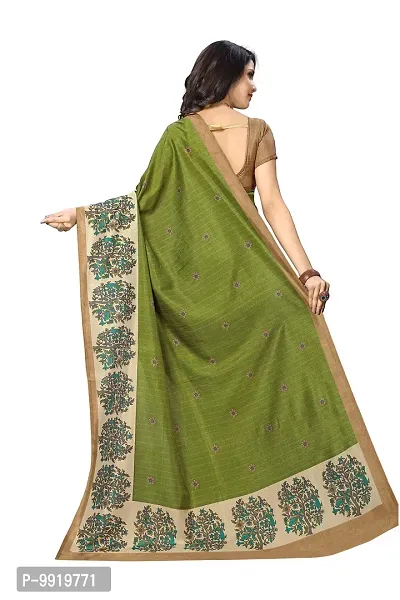 Vimla Women's Green Malgudi Art Silk Uniform Saree with Blouse Piece (2306_Green)-thumb3