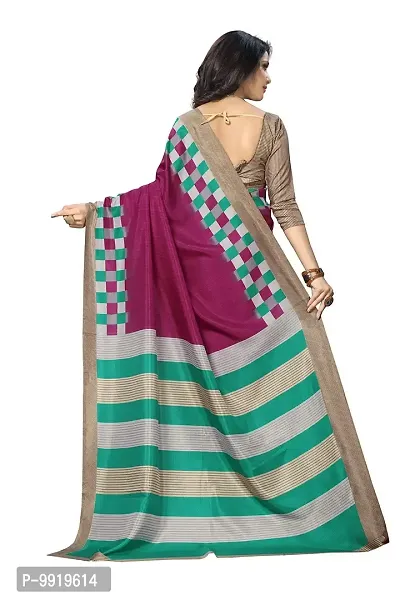 Vimla Women's Pink Malgudi Art Silk Uniform Saree with Blouse Piece (2314_Pink)-thumb3