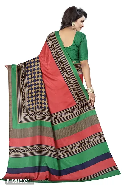 J B Fashion art silk Saree with Blouse Piece (saress for women-checks-greny_Multi_Free Size)-thumb3