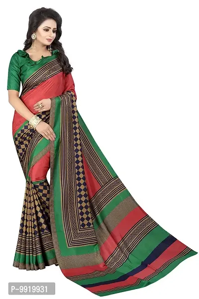 J B Fashion art silk Saree with Blouse Piece (saress for women-checks-greny_Multi_Free Size)