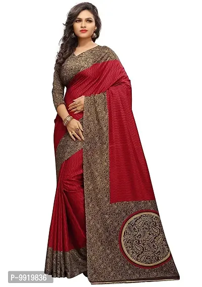 SGM RAW SILK Saree With Blouse Piece(9043_multicoloured_Free Size)-thumb0