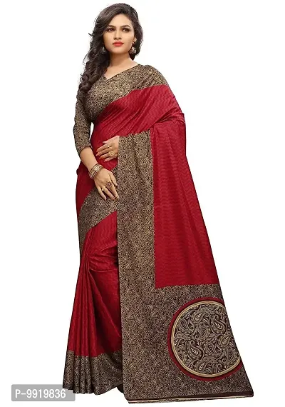 SGM RAW SILK Saree With Blouse Piece(9043_multicoloured_Free Size)