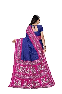 SGM Women's Paithani Art Silk Saree With Blouse Piece (1113_Blue, Pink)-thumb1