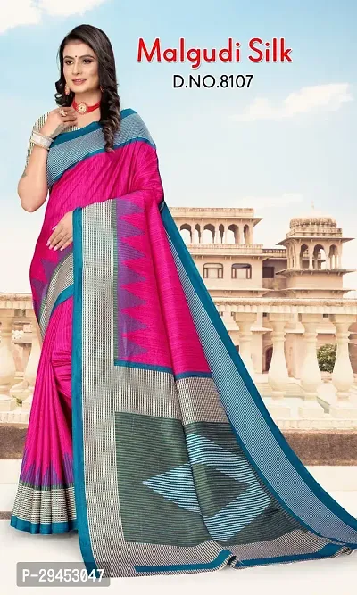 Elegant Multicoloured Art Silk Saree with Blouse piece For Women