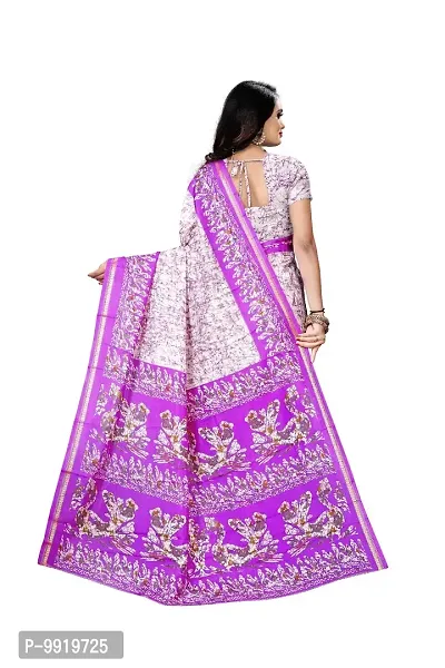 SGM Women's Paithani Art Silk Saree With Blouse Piece(1103_Purple)-thumb2