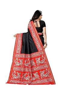 SGM Women's Paithani Art Silk Saree With Blouse Piece (1121_Black)-thumb1