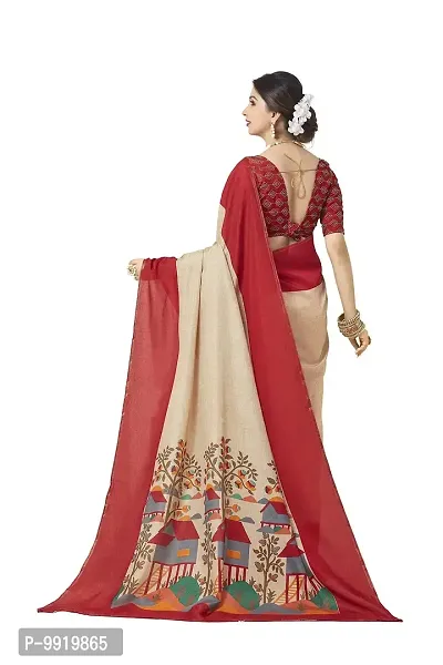 Sgm Silk Cotton Blend Banarasi Saree (SL4_Red)-thumb2