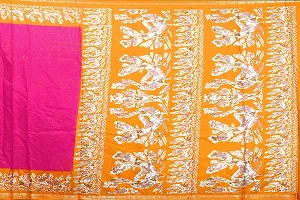 SGM PRINTED RESHAM ART SILK KASAVU BOLLYWOOD SAREE-thumb2