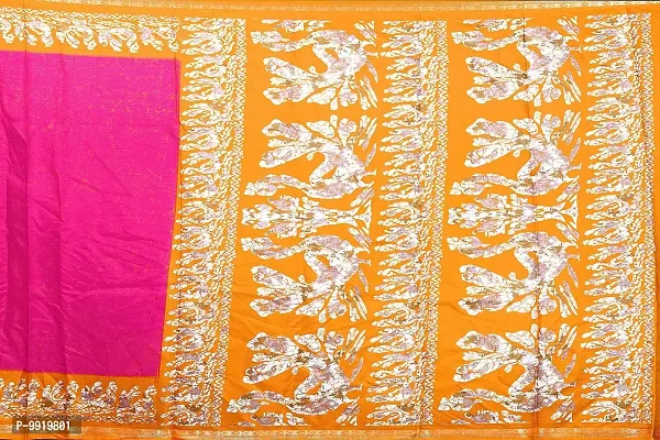 SGM PRINTED RESHAM ART SILK KASAVU BOLLYWOOD SAREE-thumb3