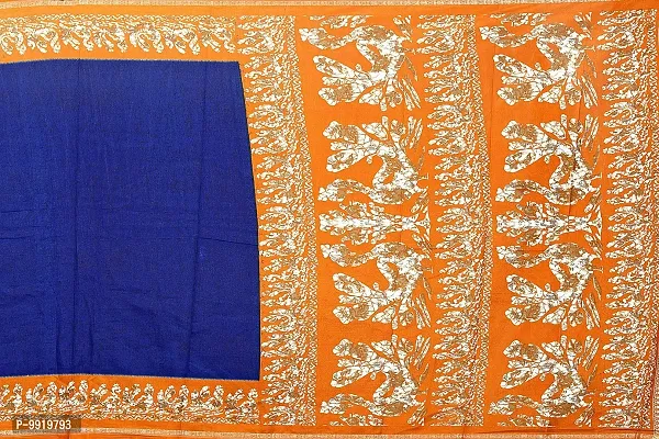 SGM PRINTED RESHAM ART SILK KASAVU BOLLYWOOD SAREE-thumb3