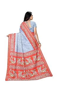 SGM PRINTED RESHAM ART SILK KASAVU BOLLYWOOD SAREE-thumb1