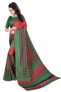 J B Fashion art silk Saree with Blouse Piece (saress for women-checks-greny_Multi_Free Size)-thumb1