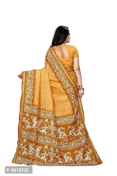 SGM PRINTED RESHAM ART SILK KASAVU BOLLYWOOD SAREE-thumb2