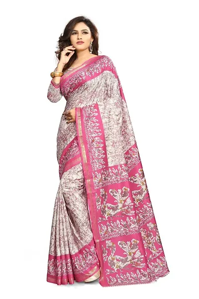 Stylish Art Silk Zari Woven Saree with Blouse piece