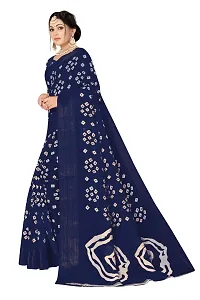 Sgm Printed Bandhani Blue Cotton Designer Saree?-thumb2