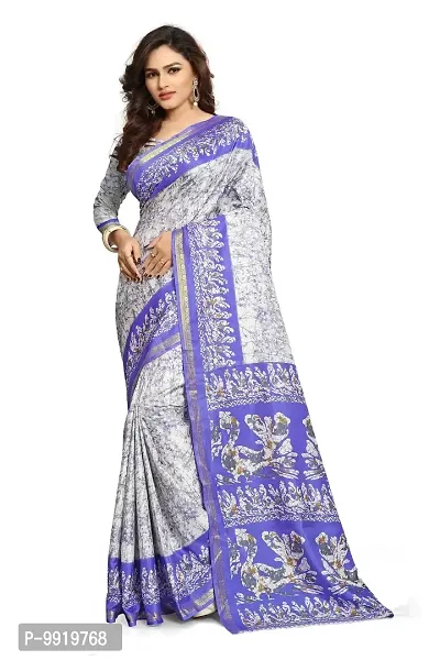 SGM Multicolor ART Silk Silk Designer saree with a Zari Border-thumb0