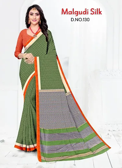 Elegant Art Silk Saree with Blouse piece For Women