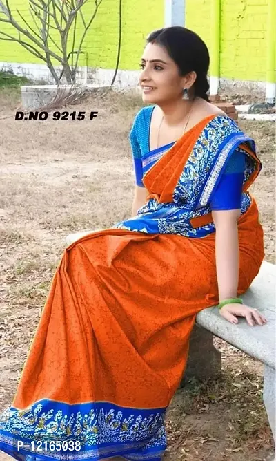 Beautiful Art Silk Saree with Blouse piece-thumb0