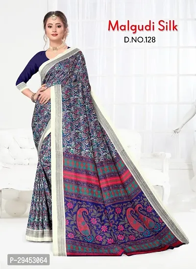 Elegant Multicoloured Art Silk Saree with Blouse piece For Women