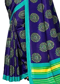 Vimla Women's Blue Malgudi Art Silk Uniform Saree with Blouse (6839)-thumb4