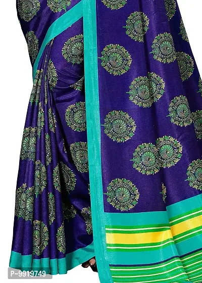 Vimla Women's Blue Malgudi Art Silk Uniform Saree with Blouse (6839)-thumb5