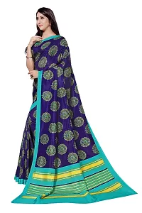 Vimla Women's Blue Malgudi Art Silk Uniform Saree with Blouse (6839)-thumb1