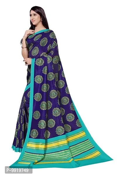 Vimla Women's Blue Malgudi Art Silk Uniform Saree with Blouse (6839)-thumb2