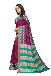 Vimla Women's Pink Malgudi Art Silk Uniform Saree with Blouse Piece (2314_Pink)-thumb1