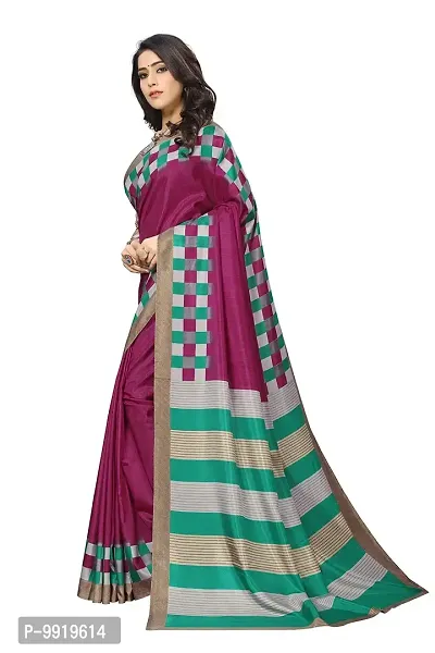 Vimla Women's Pink Malgudi Art Silk Uniform Saree with Blouse Piece (2314_Pink)-thumb2