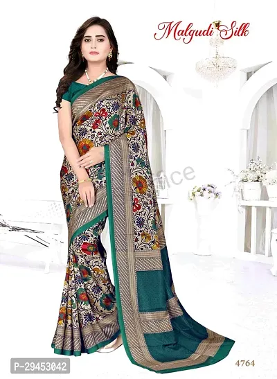 Elegant Multicoloured Art Silk Saree with Blouse piece For Women