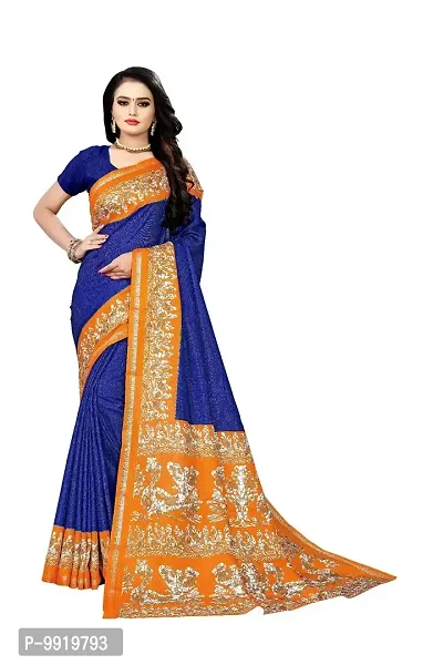 SGM PRINTED RESHAM ART SILK KASAVU BOLLYWOOD SAREE