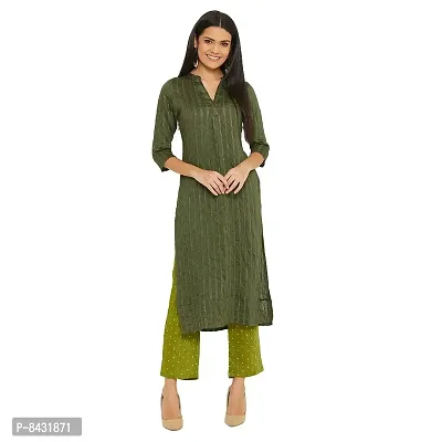 Chanderi Cotton Mehndi Green Kurti with Mask | Laxmipati – Laxmipati Sarees  | Sale