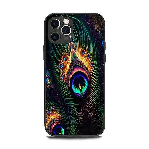 WallCraft Back Cover For APPLE iPhone 12 Pro ( PEACOCK FEATHER, COLORFULL, ART, TEXTURE )