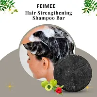 FEIMEE  HAIR STRENGTHENING SHAMPOO BAR WITH HIBISCUS, AMLA  BHRINGRAJ (NO PARABEN, NO SULPHATE, NO SLES)  (100g)-thumb3