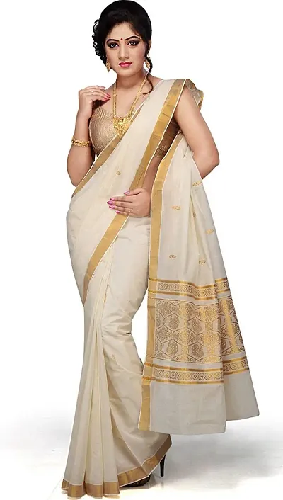 Trendy Kasavu Sarees With Blouse Piece