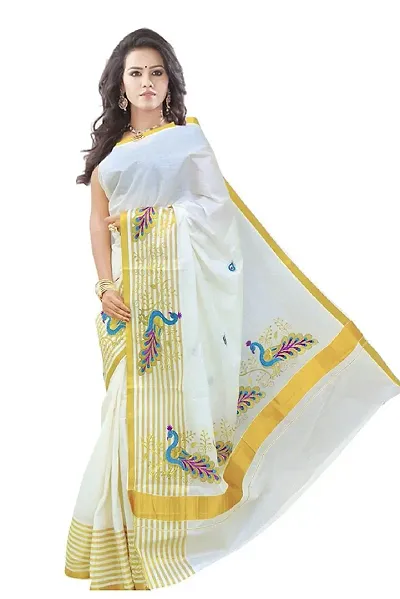 selvamani tex kerala kasavu striped saree