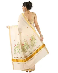 R SELVAMANI TEX Women's Cotton Saree With Blouse Piece (RST-new-5_Beige)-thumb1