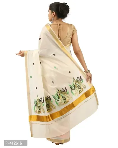 Beautiful Cotton Saree with Blouse piece-thumb2