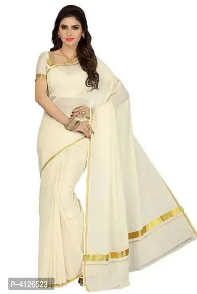 Beautiful Cotton Saree with Blouse piece-thumb0