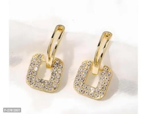 Beautiful Golden Brass Earrings For Women-thumb0